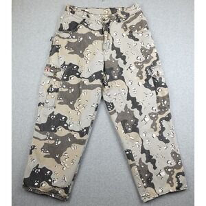 Vintage Interstate Cargo Pants Mens 38 Desert Camo Wide Leg Made in USA Y2K